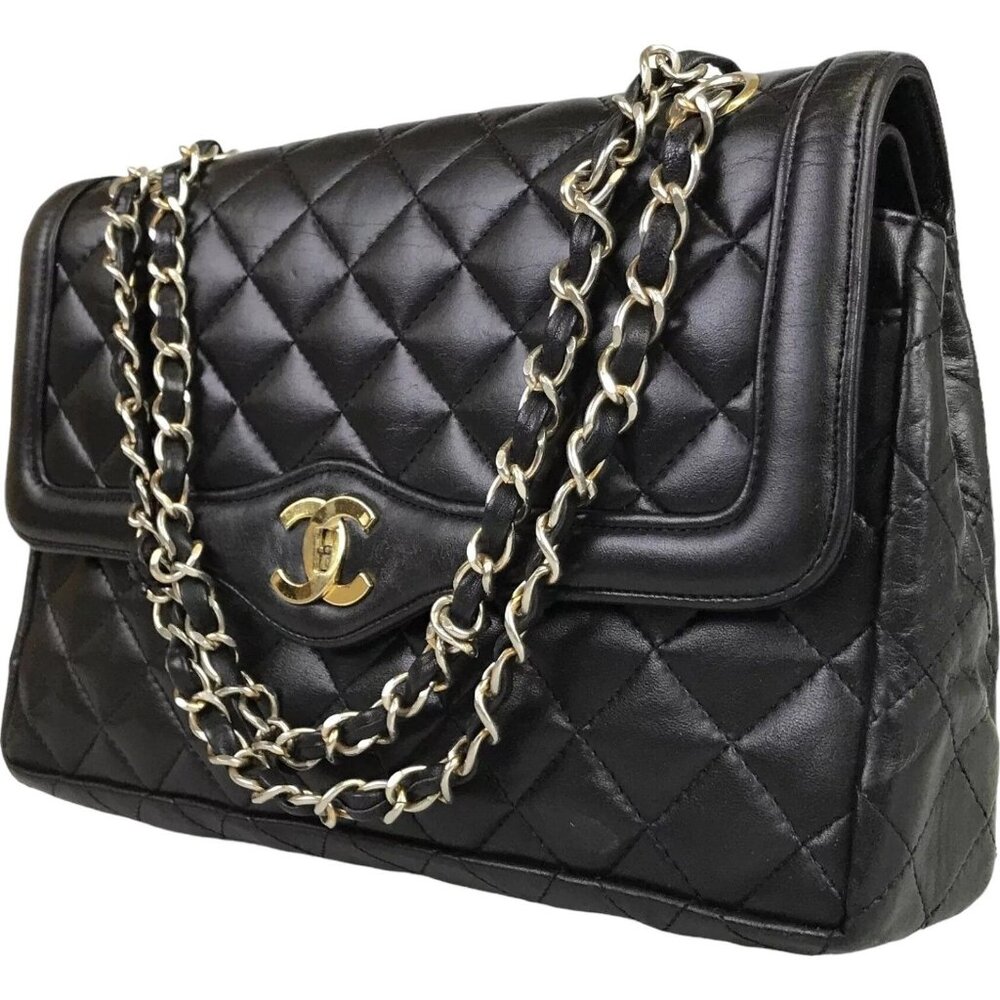 3481160AH (S6) Chanel Shoulder Bag Diana Matelasse CC Logo Black Leather - Picture 3 of 13
